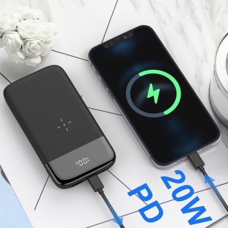 Powerbank 22,5W + USB-C 20W + Lightning + Micro USB – 10000 mAh - Crna 150612