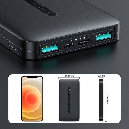 Joyroom powerbank JR-T012 10000mAh 2xUSB + USB-C + Micro USB 198721