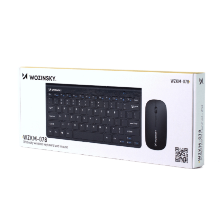 Wozinsky WZKM-078 bežični set tipkovnica + miš – crni 264800