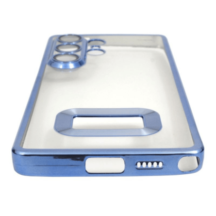 Kromirana prozirna maskica za Samsung Galaxy S25 Ultra - Plava 265646