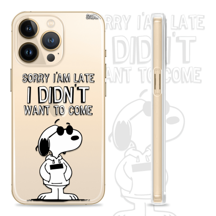 Silikonska Maskica za mobitel - "Sorry I'm late, I didn't want to come" Snoopy - F35 239401