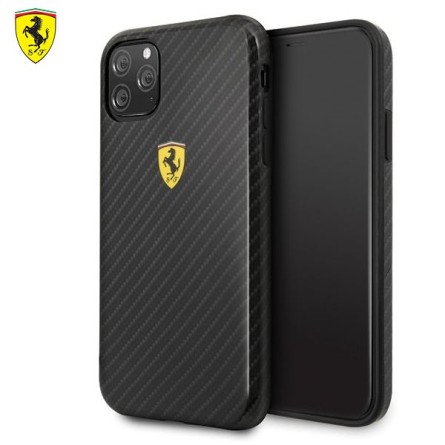 Ferrari Originalna Carbon Maskica za iPhone 11 Pro – Crna 99558