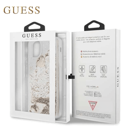 GUESS Glitter Hearts maskica za iPhone 11 Pro Max – Zlatna 44075