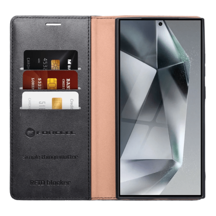 Forcell F-Protect preklopna maskica s RFID zaštitom za Samsung Galaxy S24 Plus – Crna 258642