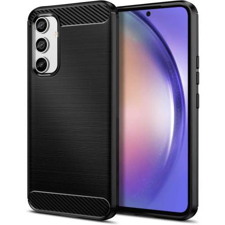 Silikonska Carbon Maskica za Samsung Galaxy A54 - Crna 231321