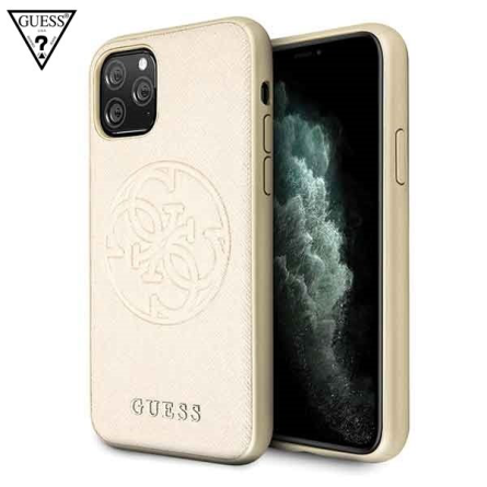 GUESS Saffiano Circle maskica za iPhone 11 Pro – Zlatna 108263