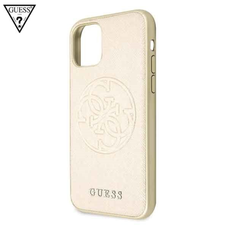 GUESS Saffiano Circle maskica za iPhone 11 Pro Max – Zlatna 108289