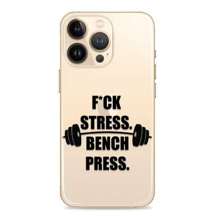 Silikonska maskica za mobitel - F*ck Stress. Bench Press - Gym - 16 241986