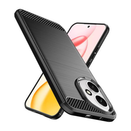 Silikonska Carbon Maskica za Honor 400 Lite - Crna 260560