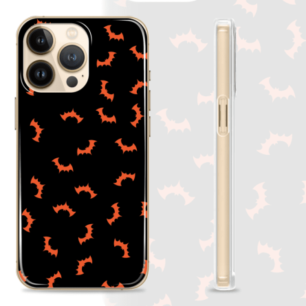 Silikonska maskica za mobitel - Orange Bats - Halloween-31 238747