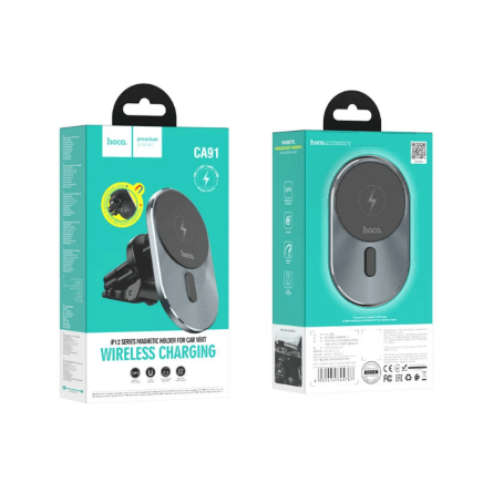 Hoco Bežični autopunjač - Držač mobitela za ventilaciju - 15W 260780
