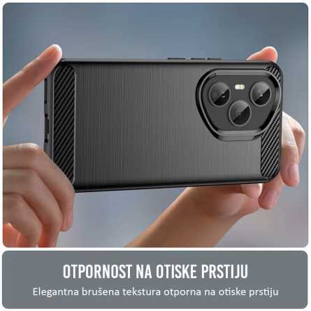 Silikonska Carbon Maskica za Honor 400 Pro - Crna 256249
