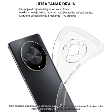 Ultra tanka Prozirna Silikonska maskica za Honor 90 Pro 256022