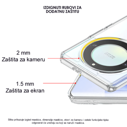 Ultra tanka Prozirna Silikonska maskica za Honor Magic 8 Lite / X9d 261146