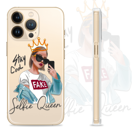 Silikonska Maskica za mobitel - "Stay cool, selfie queen" - HR12 237892