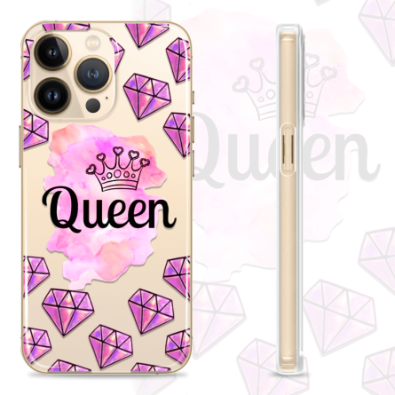 Silikonska Maskica za mobitel - "Queen" ružičasta - HR16 237888