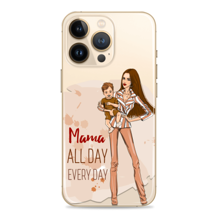 Silikonska Maskica za mobitel - "Mama, all day every day" - HR33 237861