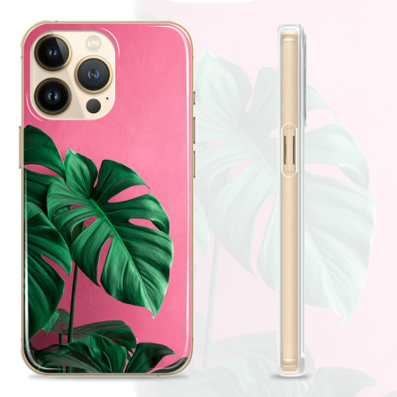 Silikonska Maskica za mobitel - "Pink monstera" - HR84 237799