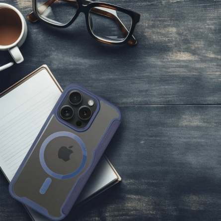 MagSafe preklopna maskica za iPhone 15 Pro Max - Plava 259618