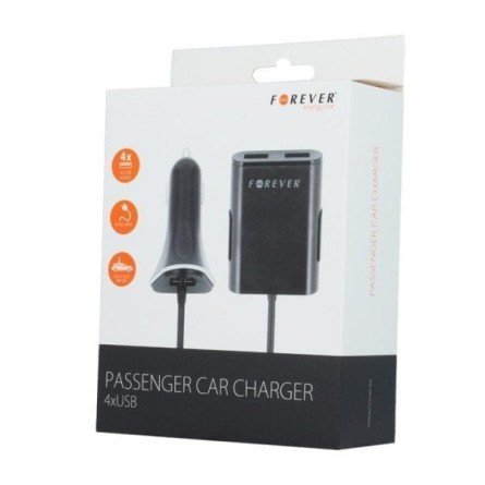 FOREVER Autopunjač sa kabelom – 4xUSB porta 43708
