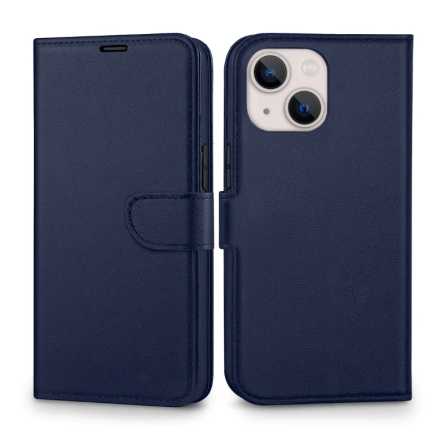 Preklopna maskica za iPhone 14 - Tamno plava 223311