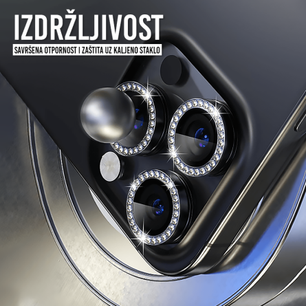 Zaštitno Staklo za Kameru sa cirkonima za iPhone 16 Pro Max 260497