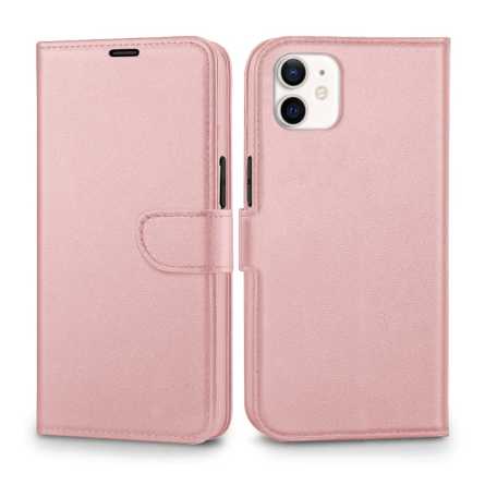Preklopna maskica za iPhone 12 - Rose Gold 221628