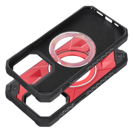 MagSafe Armor maskica s prstenom za iPhone 15 Pro - Crvena 231135