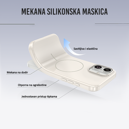 MagSafe Glossy Silikonska Maskica za iPhone 16 u više boja 253966