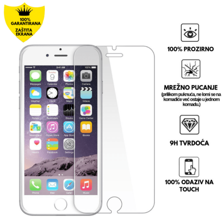 Zaštitno Staklo za ekran za iPhone 6/6s (2D) - Prozirno 139939