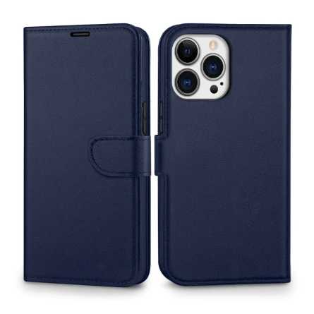 Preklopna maskica za iPhone 14 Pro - Tamno plava 222644
