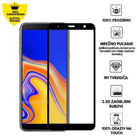 Zaštitno Staklo za ekran za Samsung Galaxy J4 Plus (3D) - (Prozirno sa crnim rubovima) 121342