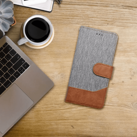 Jeans preklopna maskica za Redmi Note 14 (5G) - Siva 264981
