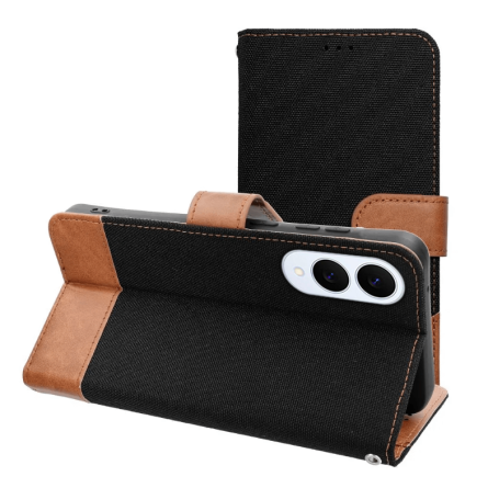 Jeans preklopna maskica za Samsung Galaxy S25 Edge - Crna 259283