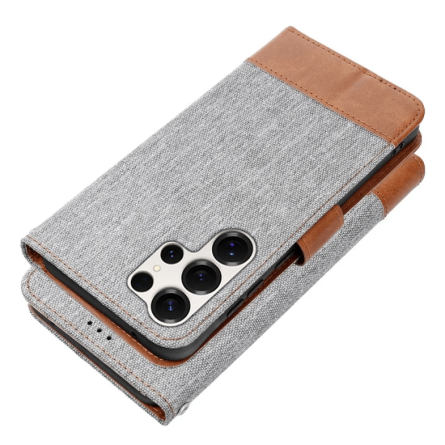 Jeans preklopna maskica za Samsung Galaxy S25 Ultra - Siva 259236