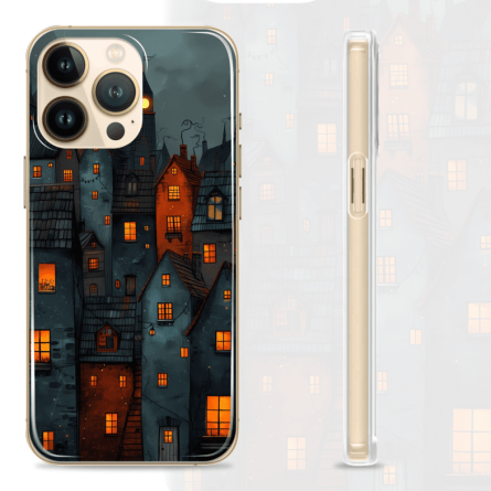 Silikonska Maskica za mobitel - "Spooky Town" - Jesen-60 238874