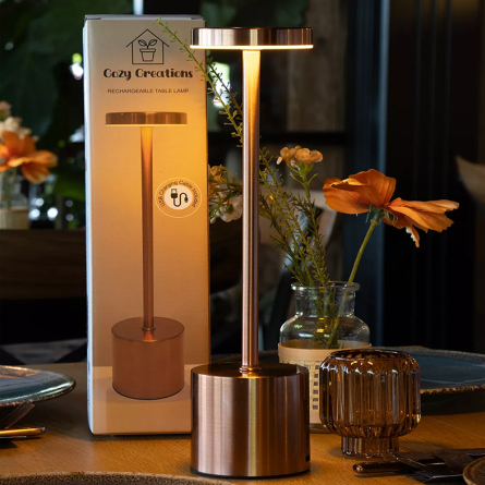 Premium LED stolna lampa na dodir - bakrena 262063