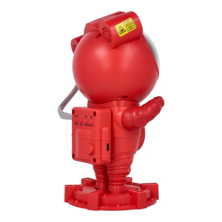 LED Astronaut star projektor i bežični zvučnik X2501 - crveni 254047