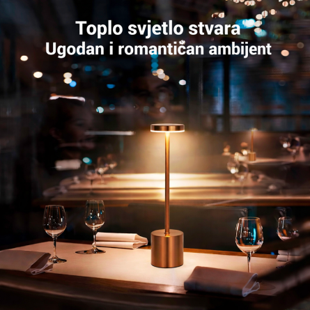 Premium LED stolna lampa na dodir - bakrena 265260