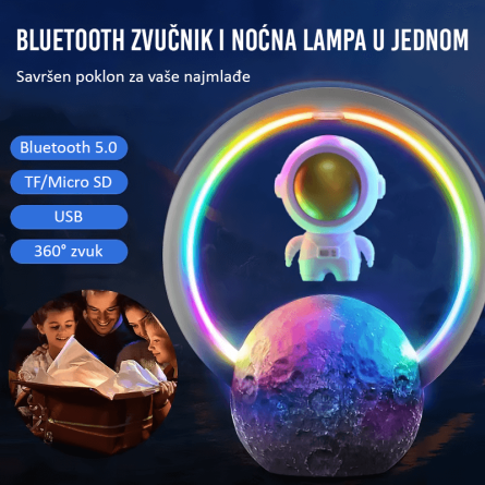 Levitirajuća RBG Astronaut Lampa sa zvučnikom 256896