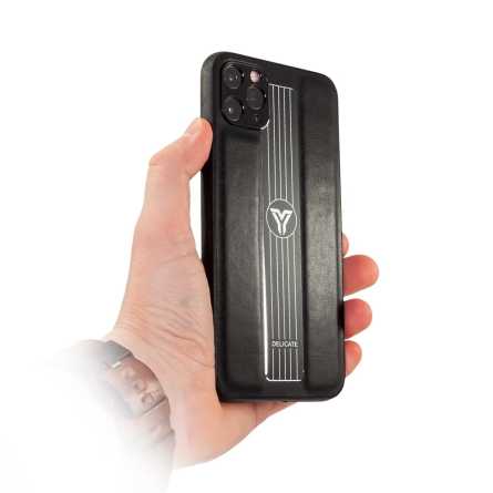 Luksuzna Kožna maskica za iPhone 12 Pro Max – Crna 131494