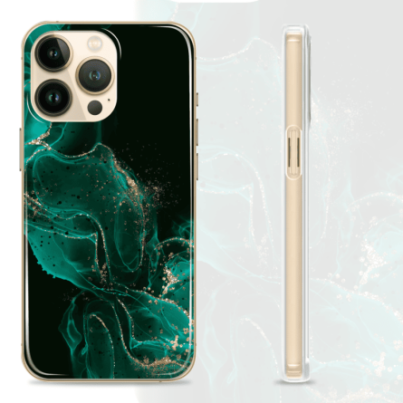 Silikonska maskica za mobitel - Zeleno Crni Marble - MBL34 239031