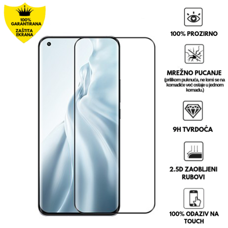 Zaštitno Staklo za ekran za Xiaomi Mi 11 (3D Zaobljeno) - (Prozirno sa crnim rubovima) 125113