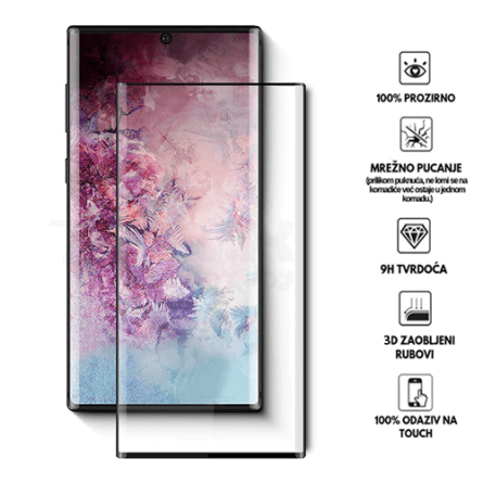 Zaštitno Staklo za ekran za Samsung Galaxy Note 10 Lite (2020) (3D) - (Prozirno sa crnim rubovima) 59934