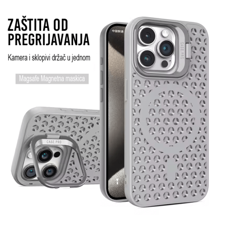 Magsafe prozračna maskica s sklopivim stalkom za iPhone 15 Pro – Više boja 251767