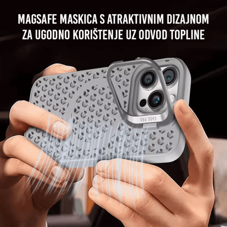 Magsafe prozračna maskica s sklopivim stalkom za iPhone 15 Pro – Više boja 251768