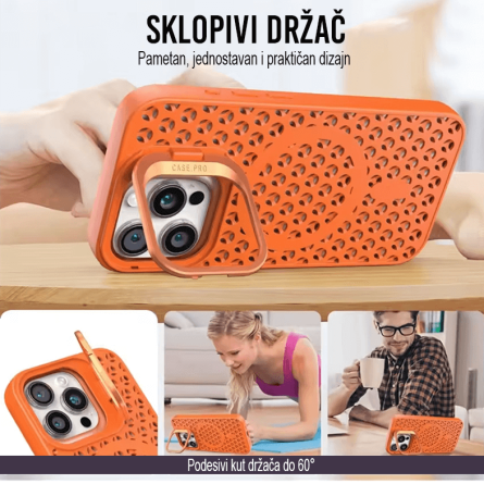 Magsafe prozračna maskica s sklopivim stalkom za iPhone 15 Pro – Više boja 251769