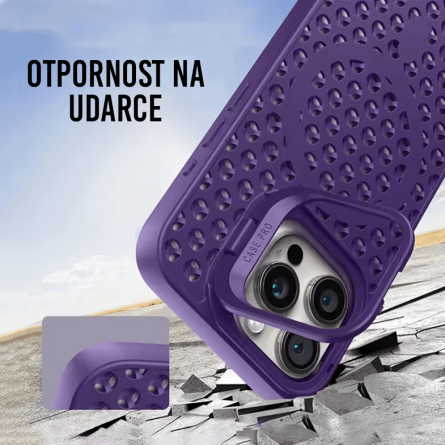 Magsafe prozračna maskica s sklopivim stalkom za iPhone 15 Pro – Više boja 251770