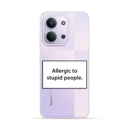 Silikonska Maskica za Redmi 15C - Allergic to Stupid People 256834