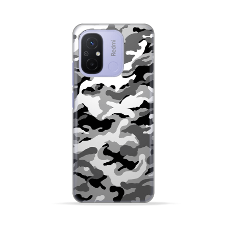 Silikonska Maskica za Redmi 12C / Redmi 11A / Poco C55 - Camouflage - siva 233439